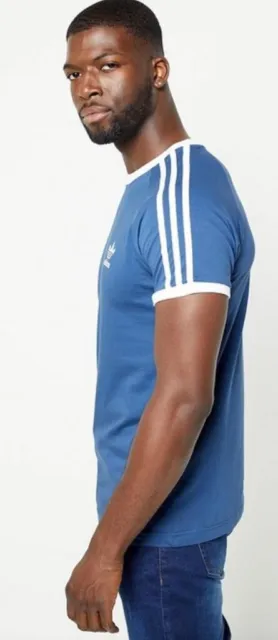 Adidas Originals Adicolor Classics 3 Stripes Tshirt Blue Size S,M,L,Xl,2Xl