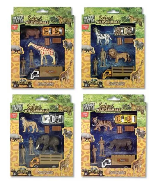 ARK SAFARI WILD Animal 8Pc Play Set - T1113 Play Set Box Jungle Animal ...
