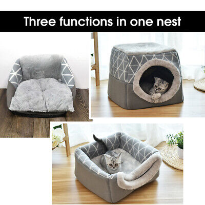 Pet letto divano grande nido gatto cucciolo Warmer Winter Cozy letto capanna 