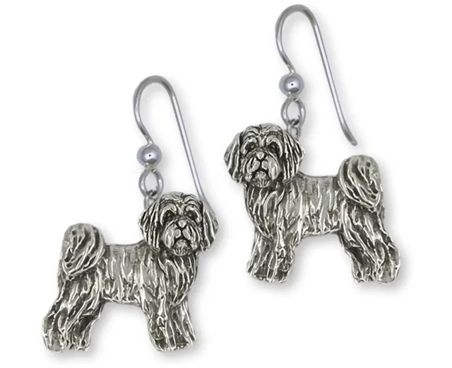 Tibetan Terrier Jewelry Sterling Silver Handmade Tibetan Terrier Earrings  TTR5-