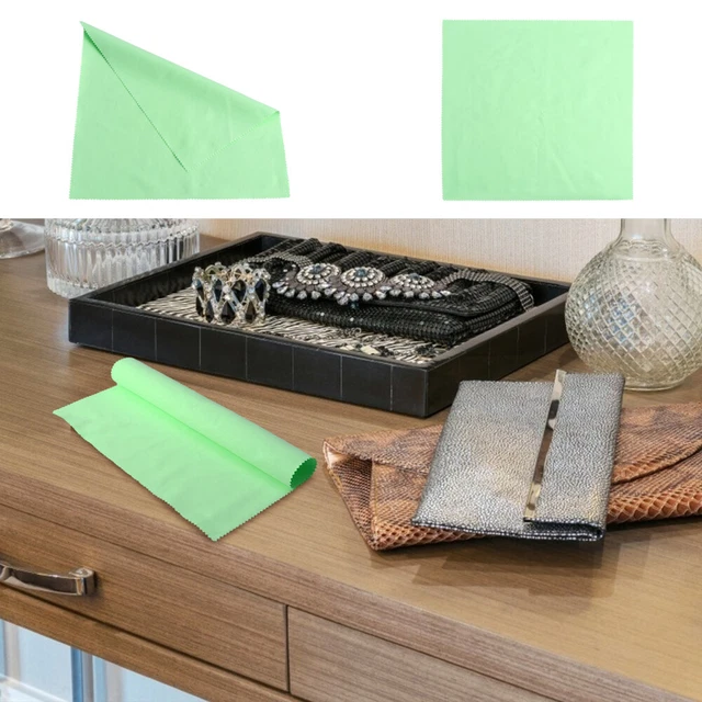 2pcs Suede Fabric Polishing Cloths Double-Sided Jewelry Cleaning Cloths