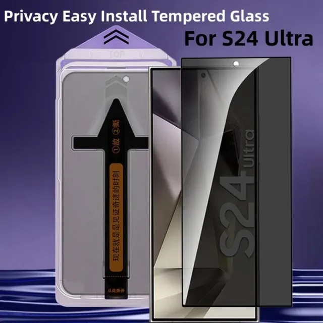 Privacy Easy Installation Tempered Glass Screen Protector For Samsung Galaxy S24