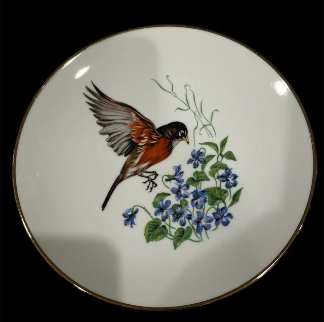 Bareuther Waldsassen BIRD PLATES Bavaria Germany 113 DESSERT or SALAD Set 4 2