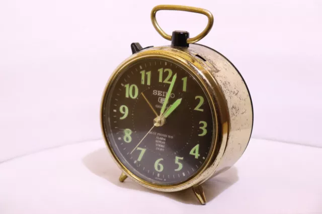 Vintage Seiko Quartz Alarm Clock  Desk Clock Made In Japan, Not Working.