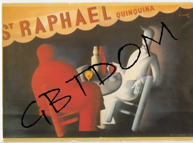 CP Pub St RAPHAEL * QUINQUINA * par Charles LOUPOT _ repro affiche