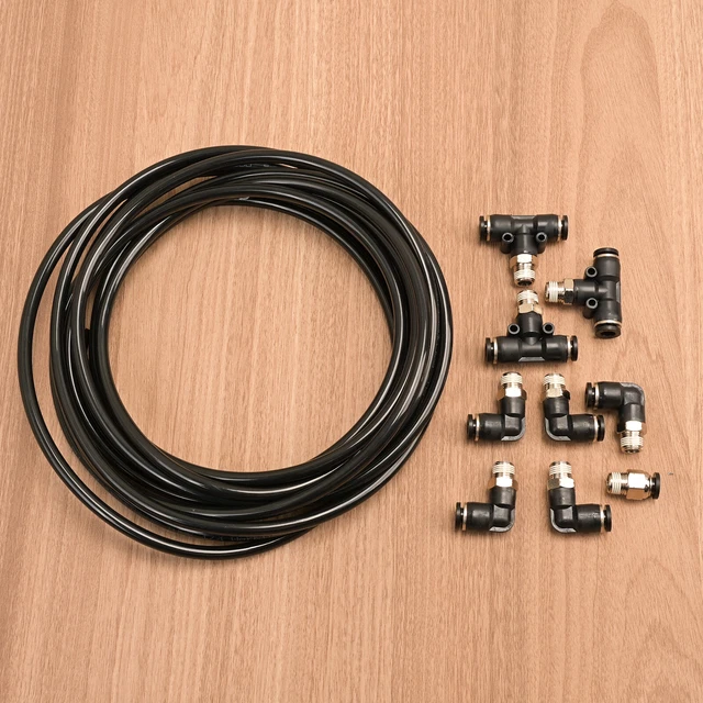 PUSH LOCK VACUUM Line Fittings Tubing Kit For Twin Wastegates Turbo