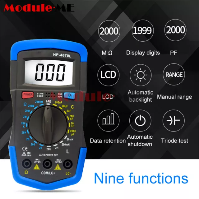 Digital LCD Multimeter Capacitance Inductance LCR Meter Tester Repair Tool New