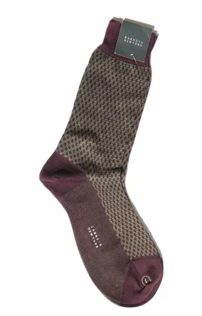 BARNEYS NEW YORK Mens Dress Socks Italy Burgundy and Green Brand New With Tags