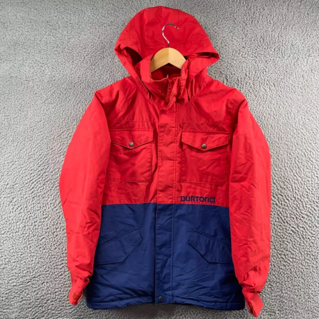 Burton DryRide Ski Snowboard Boys XL Jacket Coat Insulated Hooded Red Blue