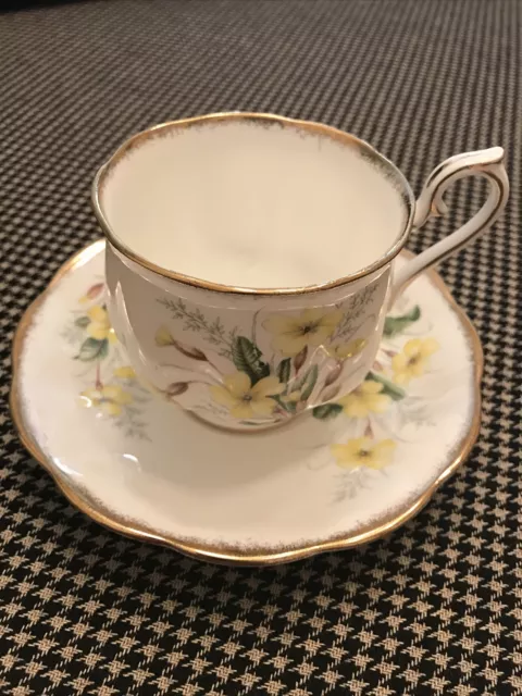 Royal Albert Bone China Tea Cup & Saucer Friendship Primrose England