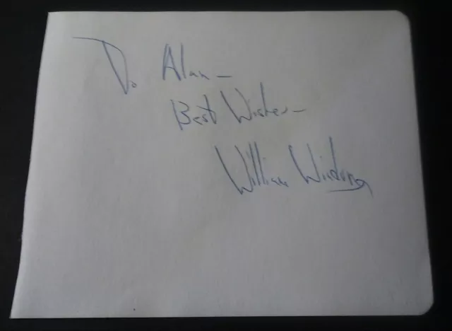 Star Trek The Original Series Season 2  William Windom Signed Album Page.coa.