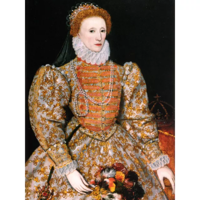 Anonymous Portrait Queen Elizabeth England Painting Huge Wall Art Poster Print