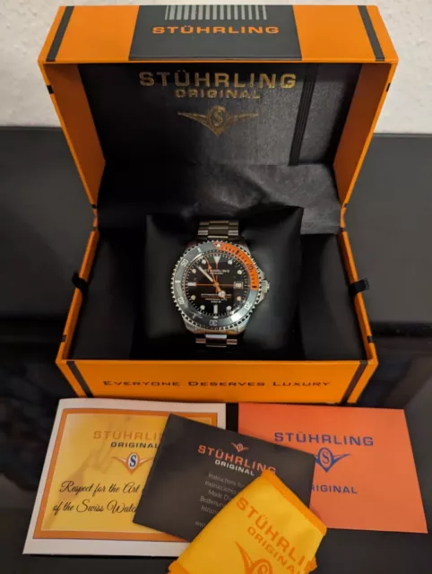 Stuhrling Aqua Diver Taucheruhren Automatic Neu 549