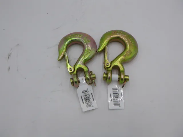 2 Pack Campbell T9504415, 5/16" Clevis Slip Hook Grade 70 W/Latch