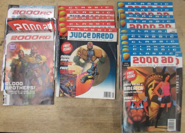 21 Memorable 2000Ad And Judge Dredd Magazines  ** Free Uk Post ** Paperback