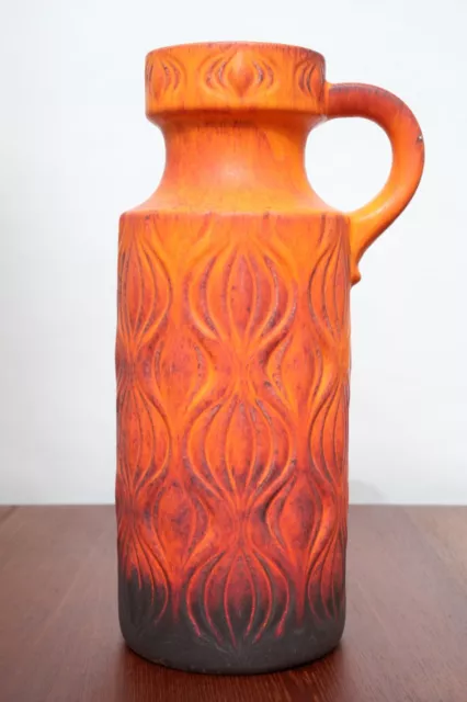 Stunning Xxl Fat Lava Scheurich 'Amsterdam' Floor Vase 46Cm