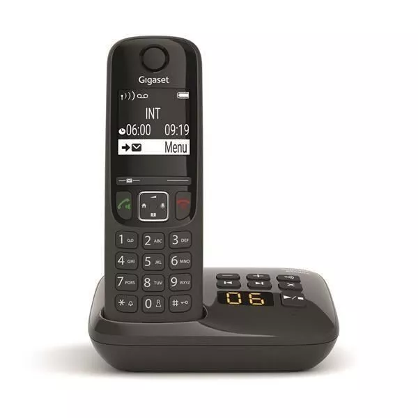 GIGASET AS690 A Noir Téléphone Fixe sans fil avec répondeur