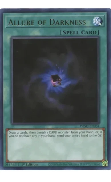 3X YUGIOH Card 1ST Edition WISU-EN054 ALLURE OF DARKNESS RARE NEAR MINT (NM)