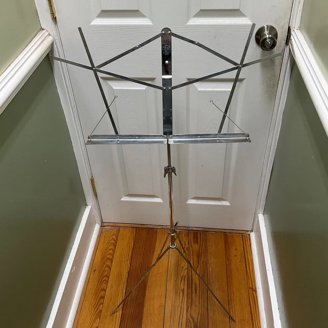 Vintage THE HAMILTON  Chrome Folding Sheet Music Stand Adjustable
