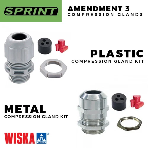 WISKA SPRINT AMENDMENT 3 Compression Glands For Meter Tails Plastic wiska-sprint-amendment-3-compression-glands-for-meter-tails-plastic