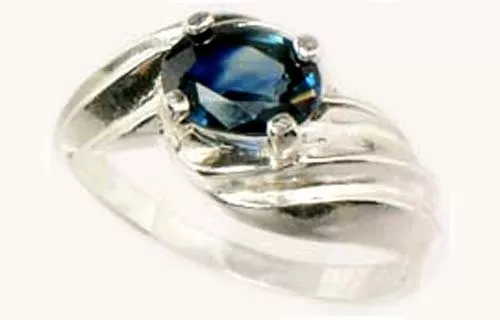 19thC Antique 1¼ct Blue Sapphire+Ring Medieval Islam Persia Allah Eye Nader Shah