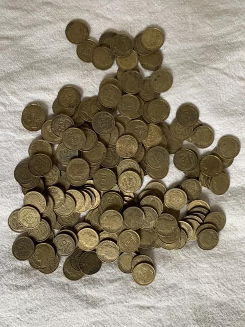 Lot de 185 Pièces de 50 centimes