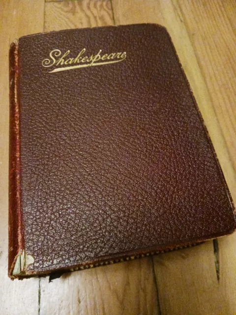 Antique Leather Bound Book The Complete Works Of Shakespeare