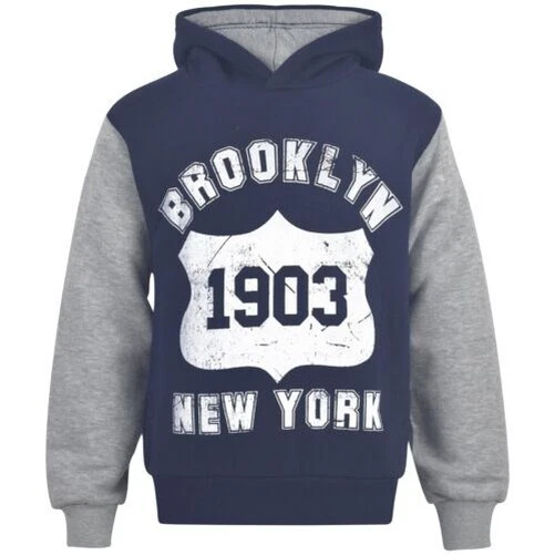 Bambine Ragazzi Felpa Top Brooklyn Stampato Girocollo Maglioncini 2-13 Anno