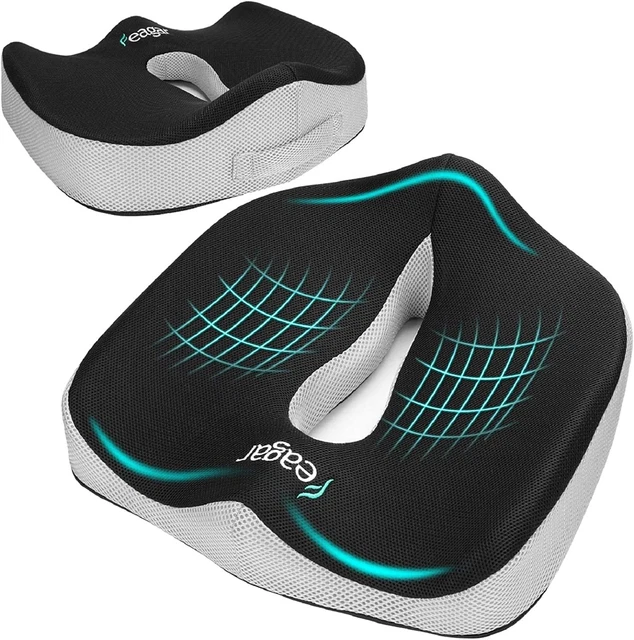 Feagar Coussin Coccyx Coussin Chaise En Mousse À Mémoire, Coussin Siège Auto Cou