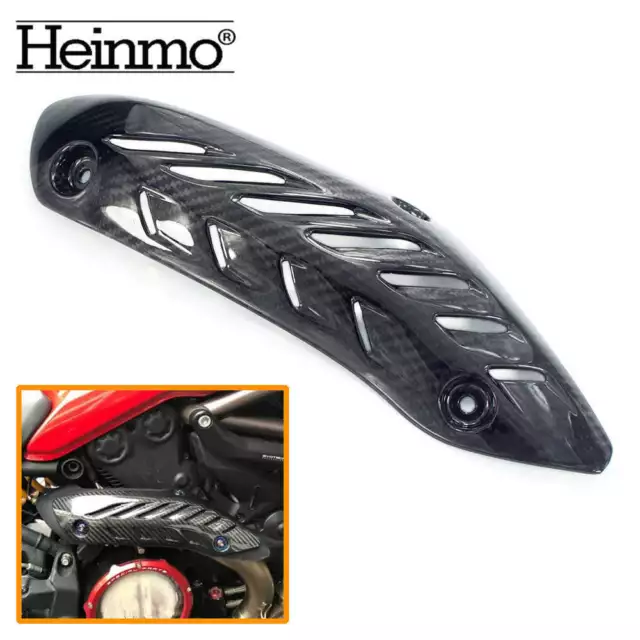Carbon Fiber Exhaust Cover Heat Shield Guard For Ducati Monster 821/1200/1200S