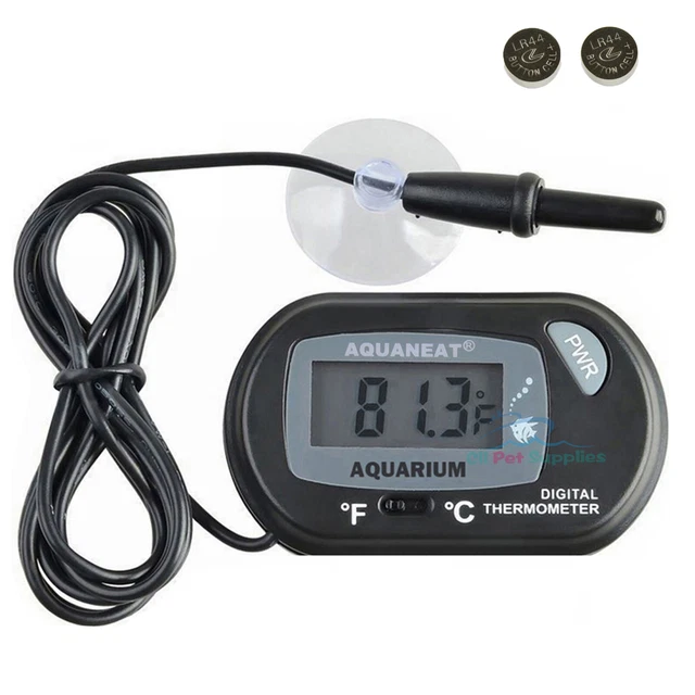 AQUANEAT Aquarium Thermometer Digital Fish Tank Terrarium Water Temperature Test