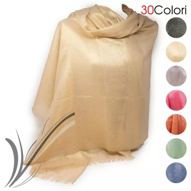 Stola cerimonia donna elegante foulard coprispalle scialle glitter ijab