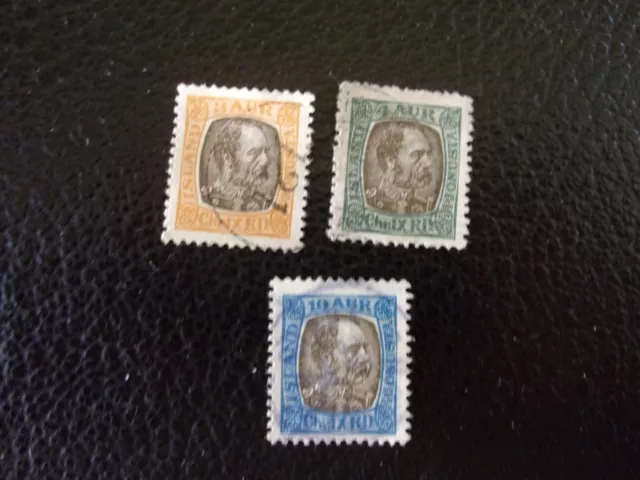 ISLANDE - timbre yvert/tellier service n° 17 18 20 obl (CYN25)