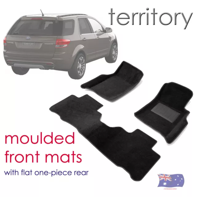 Fits Ford Territory SZ SZ2 2011-2017 Unique 3D Floor Mats F&R in Black Carpet