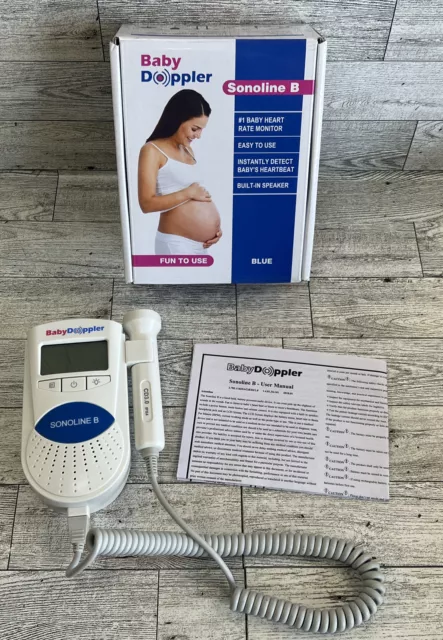 Sonoline B Baby Doppler Blue Heart Monitor Manual Ultrasound With Manual No Gel