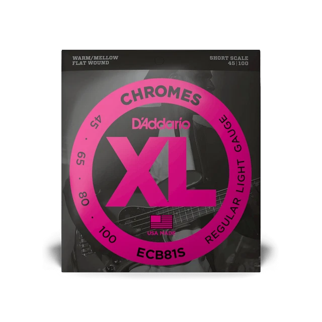 D'Addario XL Chromes Flatwound Bass Strings