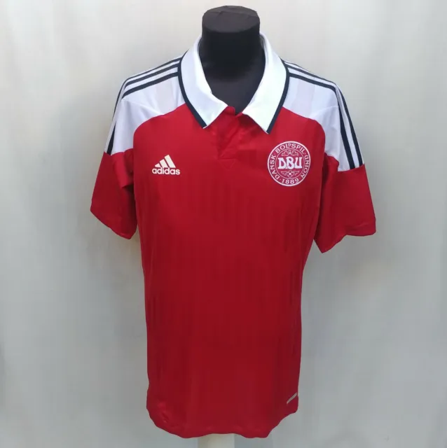 Denmark Euro 2012/2013 Player Issue Adidas Techfit Home Jersey Shirt Size 10/XL