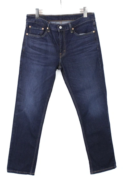 Levi's 511 Jeans Uomo W33 L29 Sfumato Effetto Slim Fit Zip Jeans Baffi