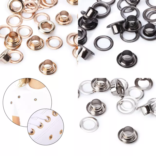 4mm-20mm Eyelet Washer Chrome Coated Brass Rustproof Grommet Leathercraft 100pcs