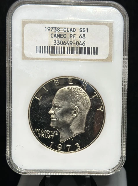 1973 S - NGC PF68 Cameo - Eisenhower One Dollar Coin 1973 S - NGC PF68 Cameo - Eisenhower One Dollar Coin