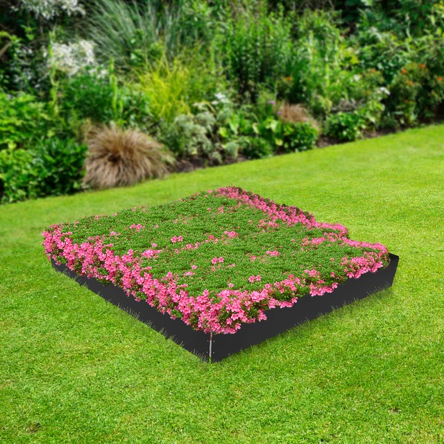 STEEL LANDSCAPE EDGING Borders 4Packs 40x8 Inch Bendable Stackable