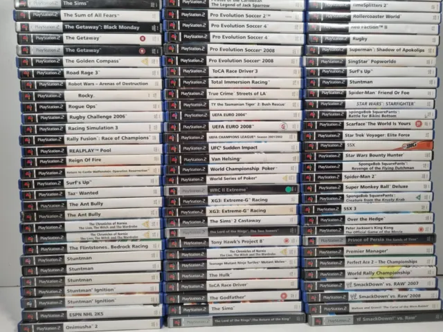 PS2 Sony PlayStation 2 Games N to Z Huge Selection Bundle Discount Available