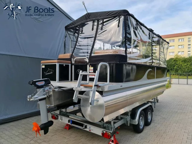 Ponton Boot Elektroboot CE! BJ 2023 + Torqeedo Cruise 6 RL + Akku 48-5000 + mehr