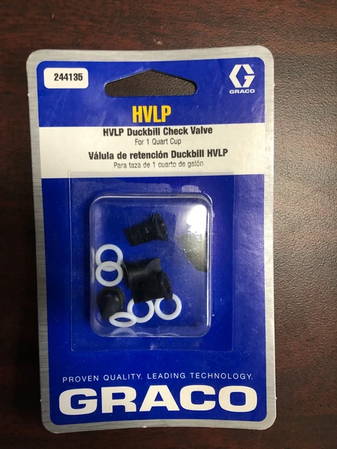 New Graco HVLP Duckbill Check Valve for 1 Quart Cup Part# 244135