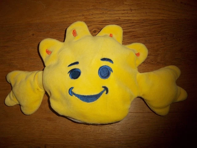 DOUDOU Pampers Peluche Marionnette Soleil Bonhomme  Jaune Et Bleu
