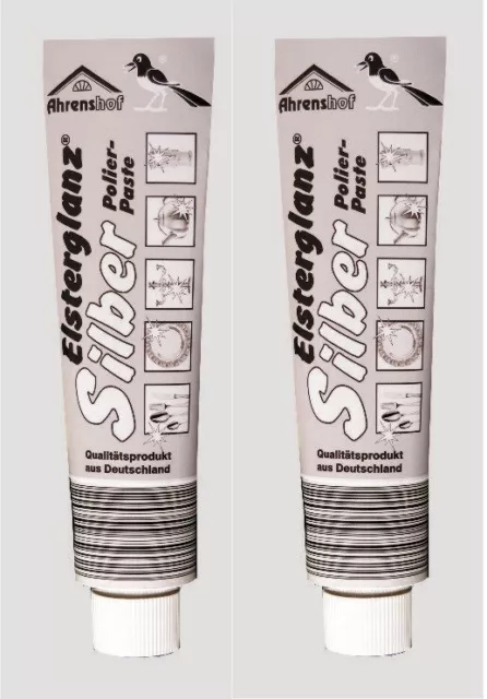 2x 150 ml Elsterglanz Silber - Polierpaste XXL Riesentuben 150ml Silberpflege Sc