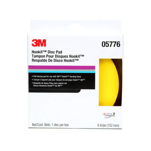 3M 05776 45 deg Disc Pad, 6 in Dia, 5/16 in - 24 TPI Arbor, Hook and Loop