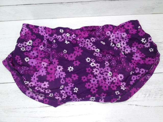 VINTAGE MEN UNDERWEAR Bikini Brief 30 Purple Flower Floral Sheer Nylon
