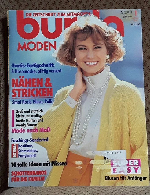 9 Burda Handarbeitshefte, zum Stricken, Sticken, Häckeln, Kreuzstiche, Nähen