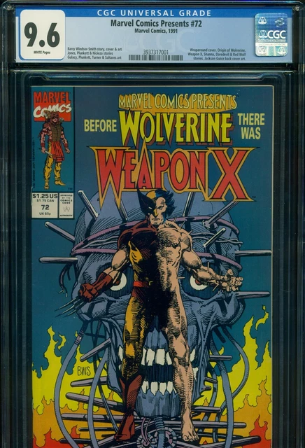 MARVEL COMICS PRESENTS #72 CGC 9.6 NM+ Origin 1st App WEAPON-X WOLVERINE Marvel